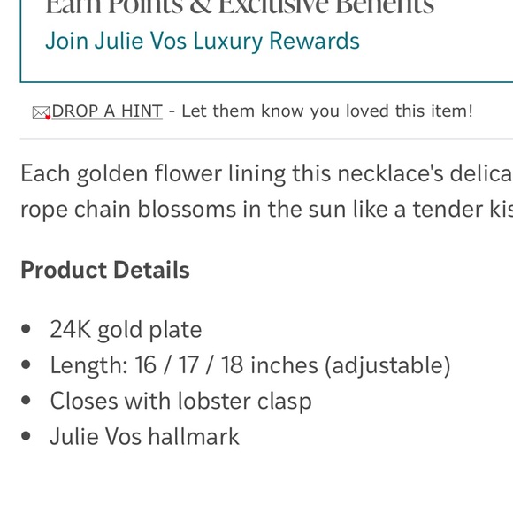 Elegant Gold Flower Necklace - Picture 5 of 5